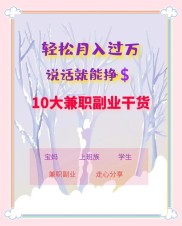 想赚零花钱？这10个适合上班族的副业请收好！附致粒屋等介绍