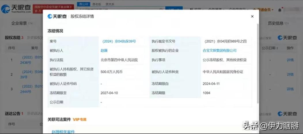 赵薇股权冻结 合宝文娱集团 赵薇商业帝国崩塌_赵薇马云炒股