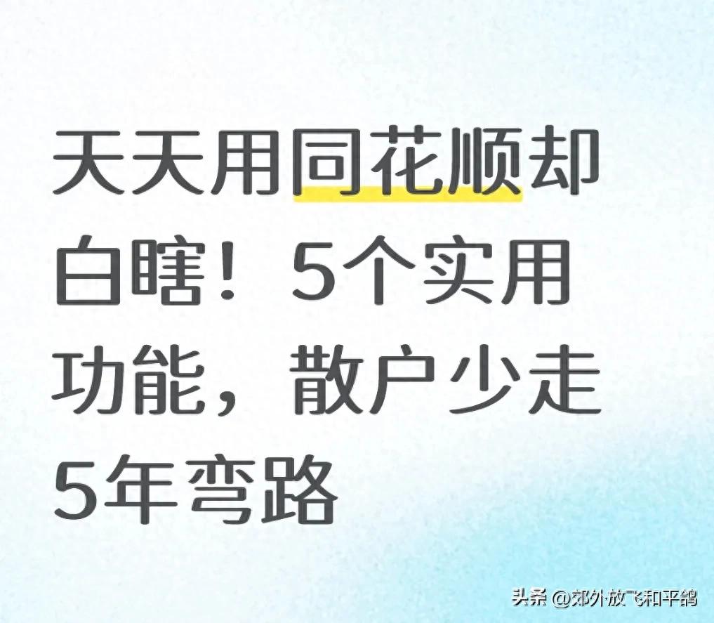 同花顺赚钱效应_同花顺核心功能详解_同花顺散户使用技巧